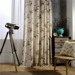Zasłona American Rural Curtain Wykonana Na Wymiar, Świeże Kwiaty, Nadruk, Ekologiczna, Bawełniana Tkanina Ochronna