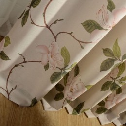 Zasłona American Rural Curtain Wykonana Na Wymiar, Świeże Kwiaty, Nadruk, Ekologiczna, Bawełniana Tkanina Ochronna
