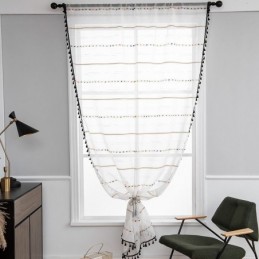 Zasłony Nordic Sheer Pattern W Paski, Półwoal
