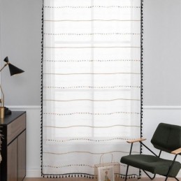 Zasłony Nordic Sheer Pattern W Paski, Półwoal