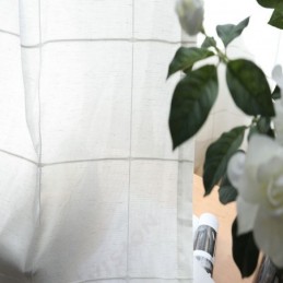 Minimalistyczna Firanka Z Przezroczystą Powierzchnią, Wykonana Na Wymiar, Duża Krata, Panel Z Woalu Żakardowego, Salon Jeden