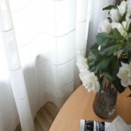 Minimalistyczna Firanka Z Przezroczystą Powierzchnią, Wykonana Na Wymiar, Duża Krata, Panel Z Woalu Żakardowego, Salon Jeden