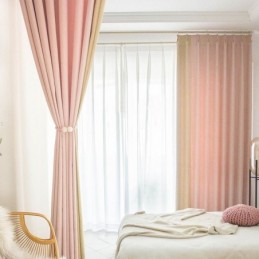 Nordic Patchwork Zasłony Jednolity Kolor Zaciemniający Do Salonu