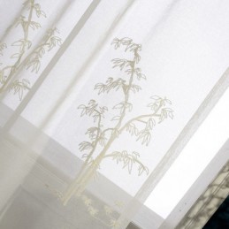Klasyczna Firanka, Firana Na Wymiar, Haftowane Tiulowe Zasłony Bambusowe Do Salonu