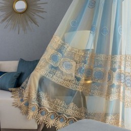 Luksusowa Haftowana Zasłona Tiulowa, Zasłona Na Wymiar, Woal, Prześwitujący Salon
