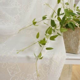 Zasłona Nordycka Z Woalu Zasłona Na Wymiar Haftowane Firanki Salon Sypialnia