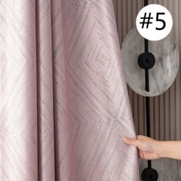 Geometryczne Żakardowe Zasłony Zaciemniające Do Salonu