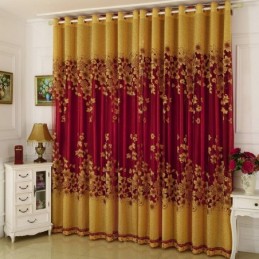 Zasłona American Country Sheer Curtain Wykonana Na Wymiar, Kwiatowa Gałązka, Żakardowa Dekoracja Okienna, Sypialnia