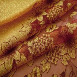 Zasłona American Country Sheer Curtain Wykonana Na Wymiar, Kwiatowa Gałązka, Żakardowa Dekoracja Okienna, Sypialnia