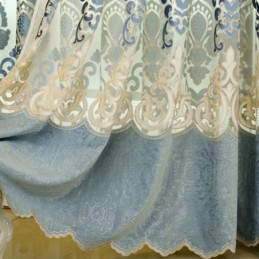Zasłona W Stylu Europejskim Zasłona Na Wymiar Proste Haftowane Zasłony Do Salonu Sypialni