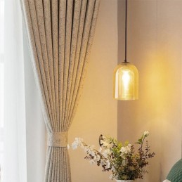 Eleganckie Zaciemniające Zasłony Z Nadrukiem Liści Do Salonu