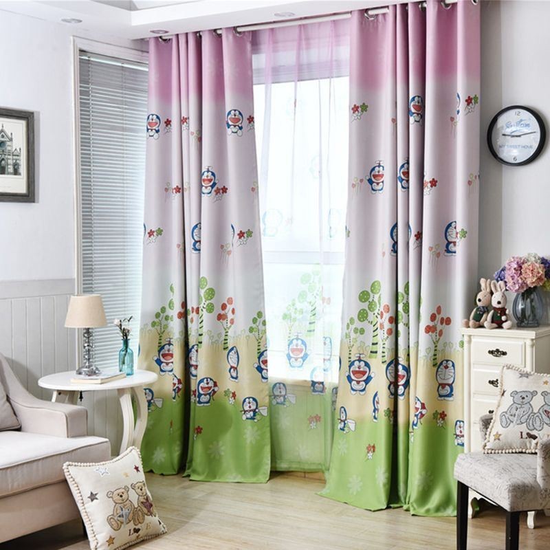 Zasłona Zaciemniająca Doraemon Printed Blackout Curtain Made To Measure Zasłony Okienne Do Pokoju Dziecięcego