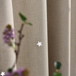 Zasłona Zaciemniająca Zasłona Na Wymiar Jednolity Kolor Wydrążona Gwiazda