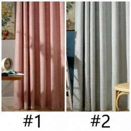 Zasłona Nordic Curtain Made To Measure Minimalistyczna Bawełna Len Jednolity Kolor