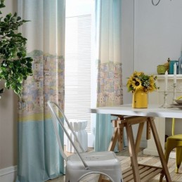 Zasłona Nordic Curtain Made To Measure Cotton Town Printed