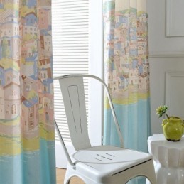 Zasłona Nordic Curtain Made To Measure Cotton Town Printed