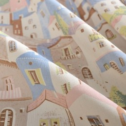 Zasłona Nordic Curtain Made To Measure Cotton Town Printed