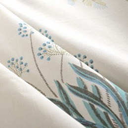 Zasłona Nordic Curtain Wykonana Na Wymiar, Bawełniana, Z Nadrukiem Roślinnym