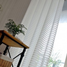 Nowoczesna Prosta Przezroczysta Zasłona Wykonana Na Wymiar, Paski Żakardowe, Salon, Gabinet, Uniwersalna Tkanina
