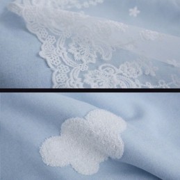 Zasłony Sweet Cloud Blue Semi Blackout Do Pokoju Dziewczęcego
