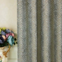Zasłona W Stylu Skandynawskim Abstrakcyjnym, Wykonana Na Wymiar, Zasłona Maze Jarquard, Salon Bice, Tkanina Zaciemniająca Chenille
