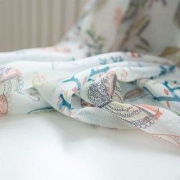 Amerykańska Zasłona Z Kreskówki Sheer Curtain Made To Measure, Nadrukowana Na Muszli Rozgwiazdy, Sypialnia, Pokój Dziecięcy