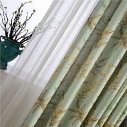 Zasłona American Rural Curtain Wykonana Na Miarę, Z Nadrukiem W Liście Drzew, Ekologiczna, Ochronna, Bawełniana Tkanina