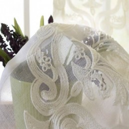 Nordic Simple Sheer Curtain Zasłona Na Wymiar Europejski Haft Kwiatowy Salon Gabinet Tkanina
