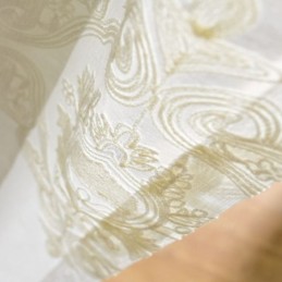 Nordic Simple Sheer Curtain Zasłona Na Wymiar Europejski Haft Kwiatowy Salon Gabinet Tkanina