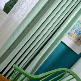 Japońska Prosta Zasłona Wykonana Na Wymiar Zasłona Geometryczna Haftowana Ekologiczna Tkanina Ochronna