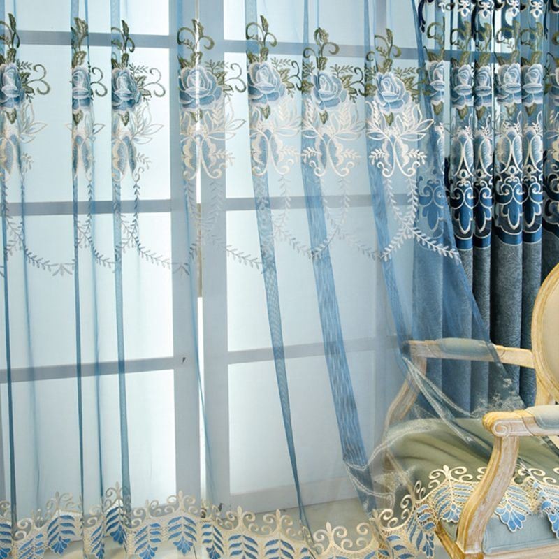 Nowoczesna Kwiatowa Zasłona Wykonana Na Wymiar Tiulowa Zasłona Okienna Do Salonu Sypialni