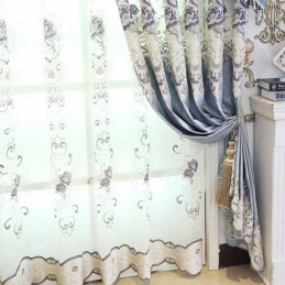 Nowoczesne Kwiatowe Tiulowe Zasłony Do Salonu I Sypialni