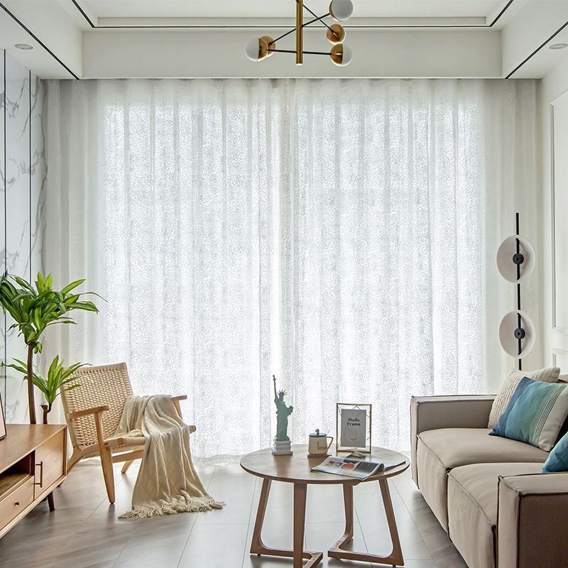 Nordic Tulle Sheer Curtains Eleganckie Białe Zasłony Z Woalu Zasłony Na Wymiar Panele Do Salonu Jeden