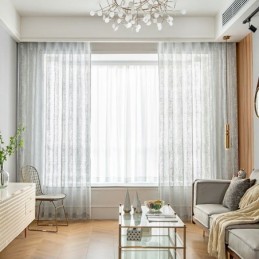 Nordic Tulle Sheer Curtains Eleganckie Białe Zasłony Z Woalu Zasłony Na Wymiar Panele Do Salonu Jeden