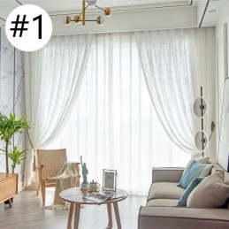 Nordic Tulle Sheer Curtains Eleganckie Białe Zasłony Z Woalu Zasłony Na Wymiar Panele Do Salonu Jeden