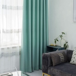 Nordic Plain Curtain Zasłona Wykonana Na Wymiar Tkanina Zaciemniająca Jednolity Kolor Do Sypialni