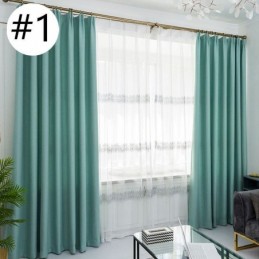 Nordic Plain Curtain Zasłona Wykonana Na Wymiar Tkanina Zaciemniająca Jednolity Kolor Do Sypialni