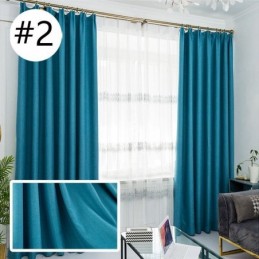 Nordic Plain Curtain Zasłona Wykonana Na Wymiar Tkanina Zaciemniająca Jednolity Kolor Do Sypialni