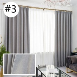 Nordic Plain Curtain Zasłona Wykonana Na Wymiar Tkanina Zaciemniająca Jednolity Kolor Do Sypialni