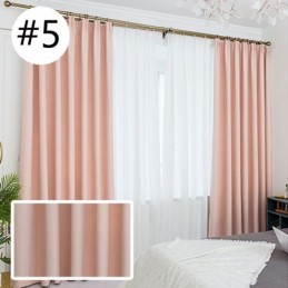 Nordic Plain Curtain Zasłona Wykonana Na Wymiar Tkanina Zaciemniająca Jednolity Kolor Do Sypialni