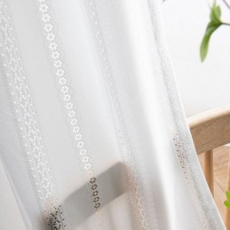 Białe, Przezroczyste Zasłony W Stylu Nordyckim, Żakardowe Zasłony Do Salonu, Sypialni