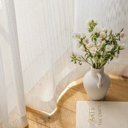 Zasłony Tiulowe Fish Bone, Ekran Okienny Do Salonu, Sypialni