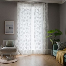 Zasłony Tiulowe Kwiatowe Delikatne Ekrany Zasłony Do Sypialni Salonu