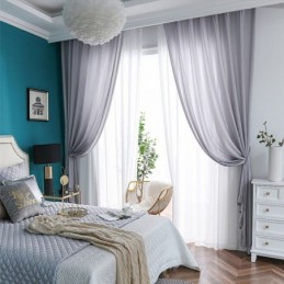 Luksusowe Tiulowe, Przezroczyste, Jednokolorowe Zasłony Okienne Do Salonu I Sypialni