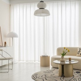 Nowoczesne Haftowane Firany Z Woalu, Pasiaste Firany Z Tiulu, Firany Na Wymiar Do Salonu