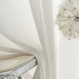 Nowoczesna Biała Tiulowa Zasłona Wykonana Na Wymiar, Z Piór, Do Salonu