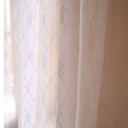 Zasłona Z Haftowanego Tiulu, Zasłona Na Wymiar, Europejska Przezroczysta Woalka Do Salonu