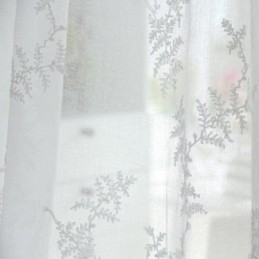 Biała Firanka Wykonana Na Wymiar, Haftowana Tiulowa Zasłona Do Salonu, Sypialni