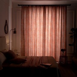 Zasłona Na Wymiar Zasłona W Stylu Amerykańskim Z Nadrukiem Roślinnym, Półzaciemniająca