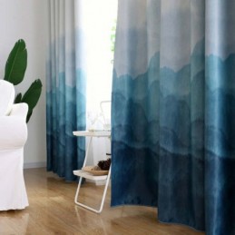 Zasłona Z Nadrukiem Blue Fog Zasłona Na Wymiar Nowoczesna Prosta Zaciemniająca Do Salonu I Sypialni Dziecięcej